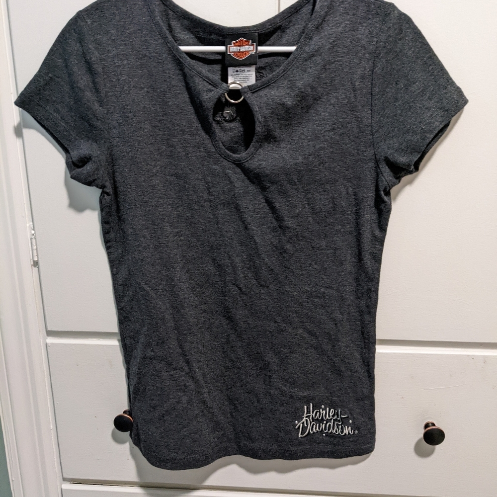 Harley Davidson Ladies Black Short Sleeve T-shirt Size L